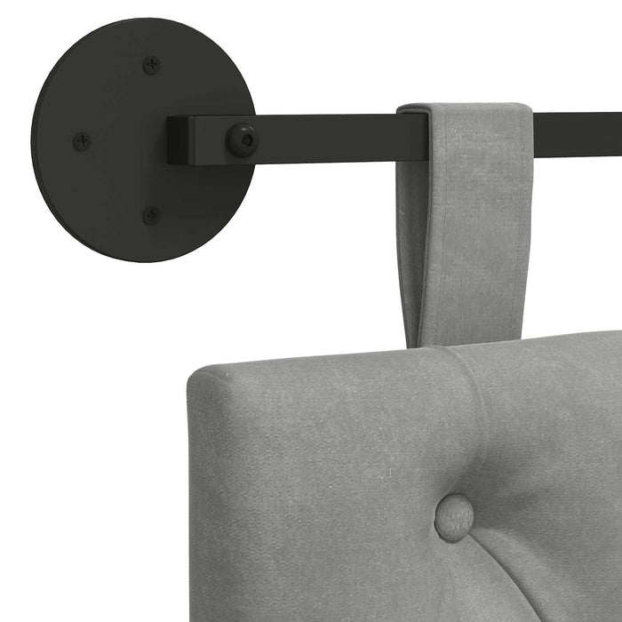 Cap de pat suspendat Gri deschis 130 x 55 x 7 cm Catifea WALTI
