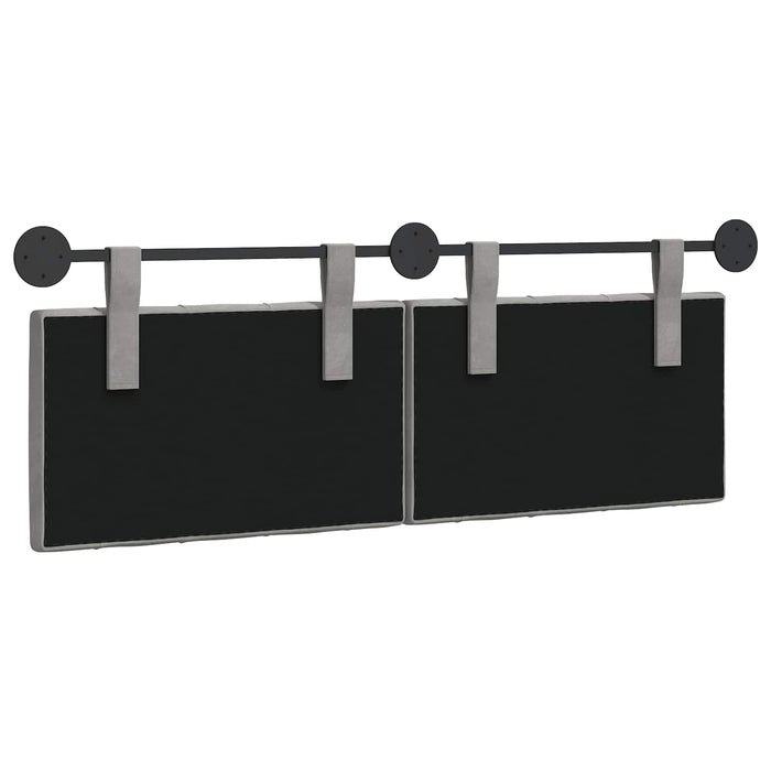 Cap de pat suspendat Gri deschis 130 x 55 x 7 cm Catifea WALTI