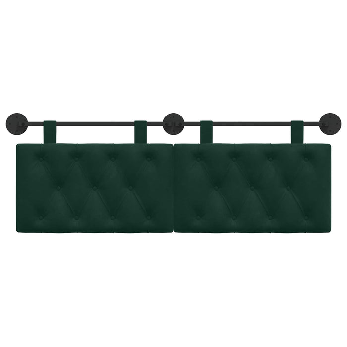 Cap de pat suspendat Verde închis 130 x 55 x 7 cm Catifea - WALTI WALTI