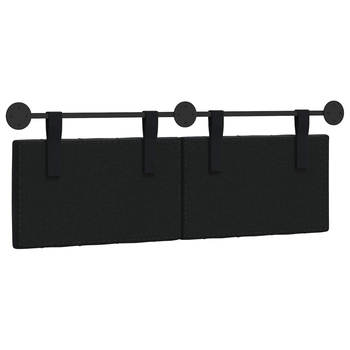 Cap de pat suspendat Pe perete Negru 130 x 55 x 7 cm Catifea - WALTI WALTI