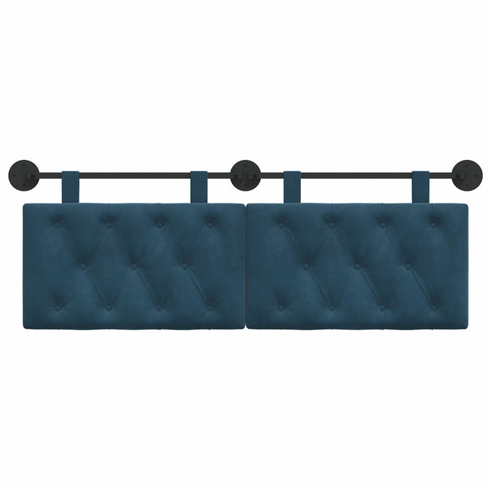 Cap de pat suspendat Pe perete albastru 130 x 55 x 7 cm Catifea - WALTI WALTI