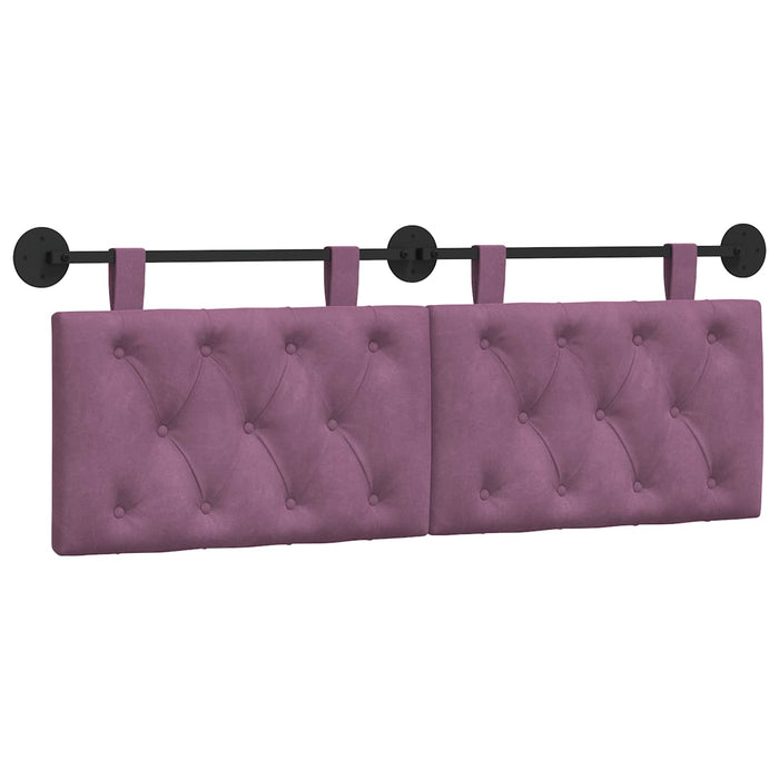 Cap de pat suspendat Pe perete Violet 130 x 55 x 7 cm Catifea - WALTI WALTI