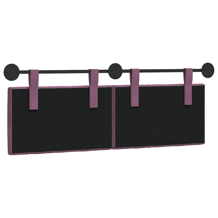 Cap de pat suspendat Pe perete Violet 130 x 55 x 7 cm Catifea - WALTI WALTI