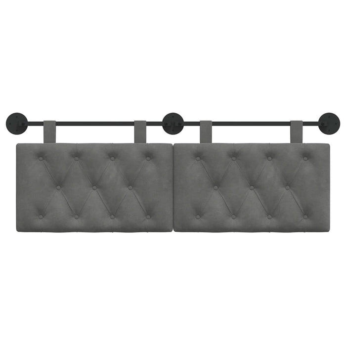 Cap de pat suspendat Gri închis 150 x 55 x 7 cm Catifea - WALTI WALTI