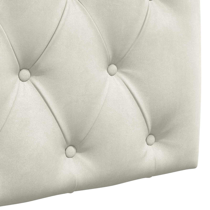 Cap de pat suspendat Pe perete Crem 150 x 55 x 7 cm Catifea WALTI