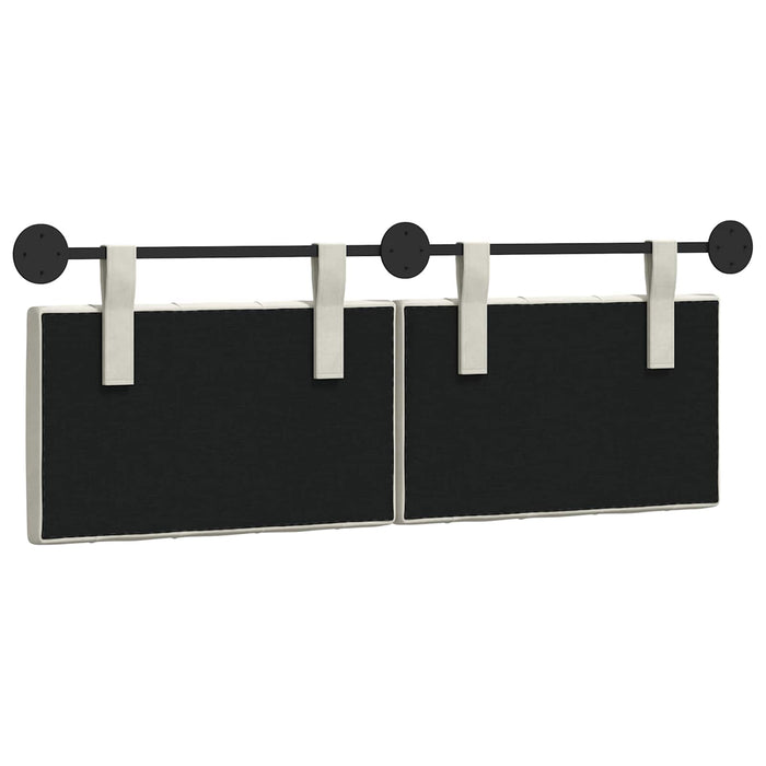 Cap de pat suspendat Pe perete Crem 150 x 55 x 7 cm Catifea WALTI