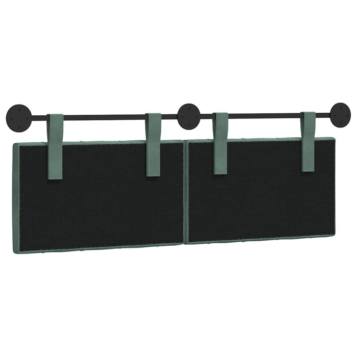 Cap de pat suspendat Verde Mării 150 x 55 x 7 cm Catifea WALTI