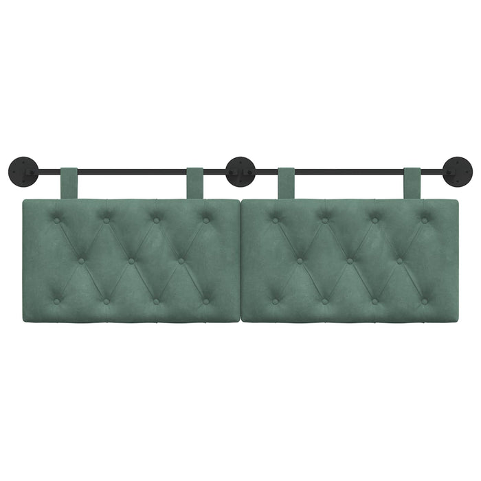 Cap de pat suspendat Verde Mării 150 x 55 x 7 cm Catifea WALTI