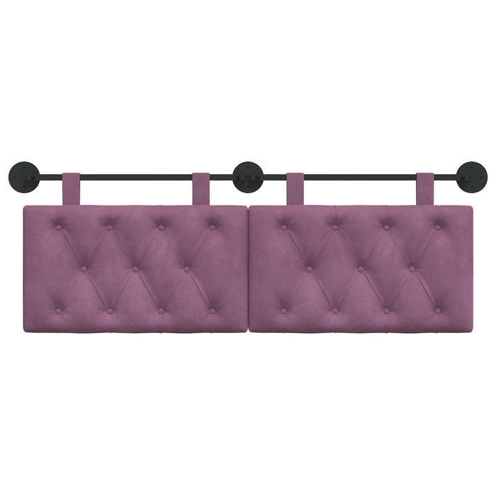 Cap de pat suspendat Pe perete Violet 150 x 55 x 7 cm Catifea - WALTI WALTI