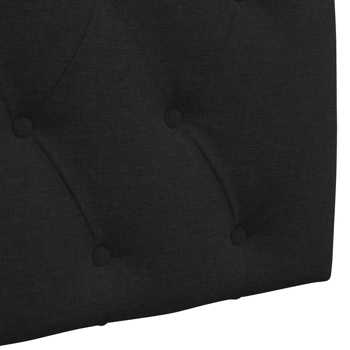 Cap de pat suspendat Pe perete Negru 170 x 55 x 7 cm țesătură - WALTI WALTI