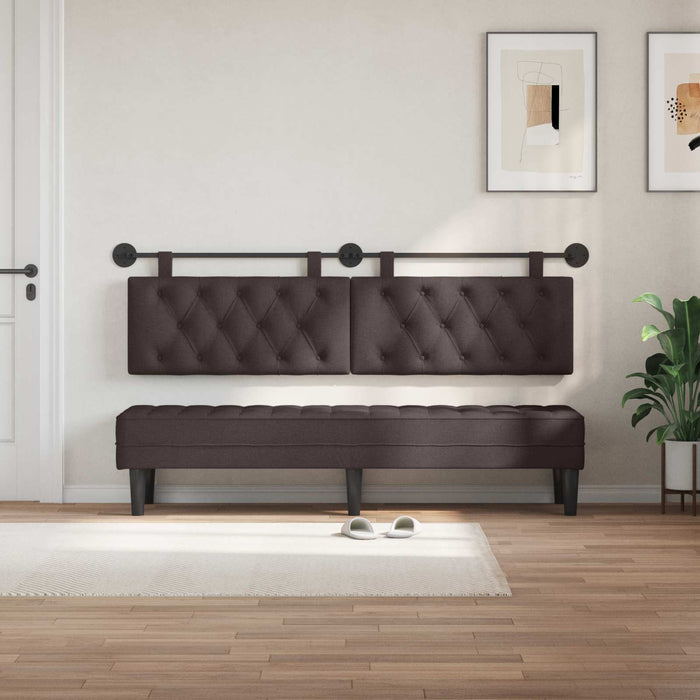 Cap de pat suspendat Maro închis 170 x 55 x 7 cm țesătură - WALTI WALTI