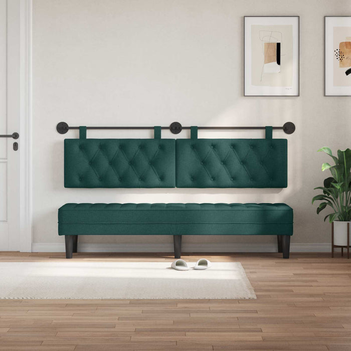 Cap de pat suspendat Verde închis 170 x 55 x 7 cm țesătură - WALTI WALTI