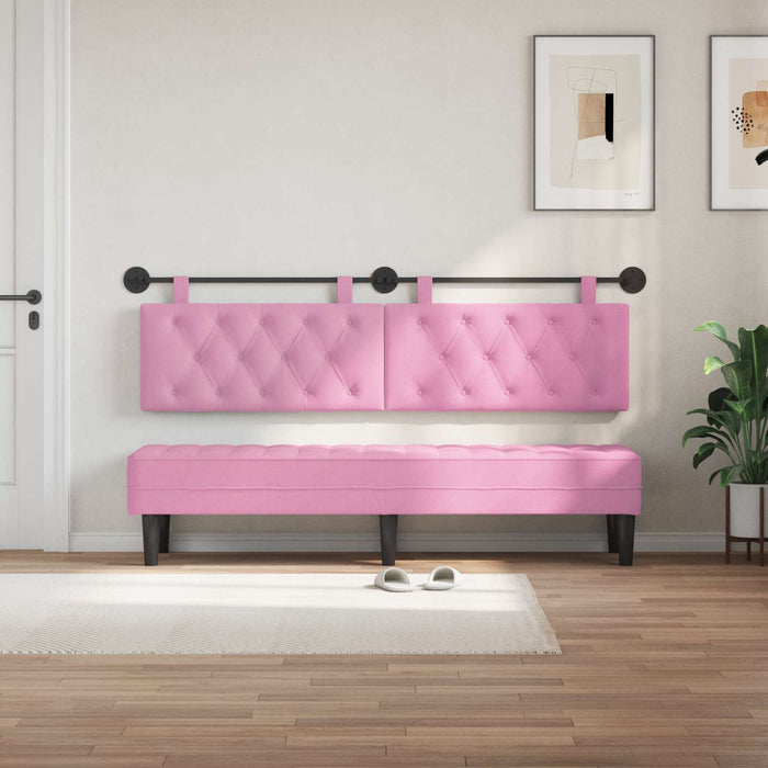 Cap de pat suspendat Pe perete Roz 170 x 55 x 7 cm țesătură - WALTI WALTI