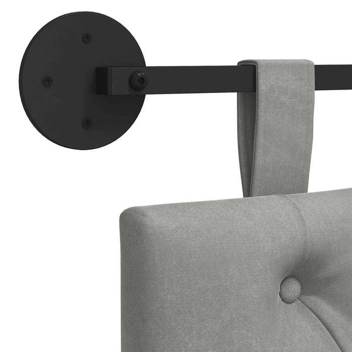 Cap de pat suspendat Gri deschis 170 x 55 x 7 cm Catifea WALTI