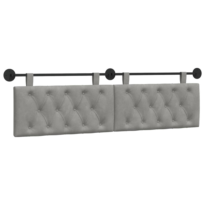 Cap de pat suspendat Gri deschis 170 x 55 x 7 cm Catifea WALTI