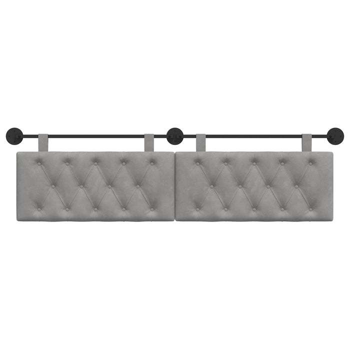 Cap de pat suspendat Gri deschis 170 x 55 x 7 cm Catifea WALTI