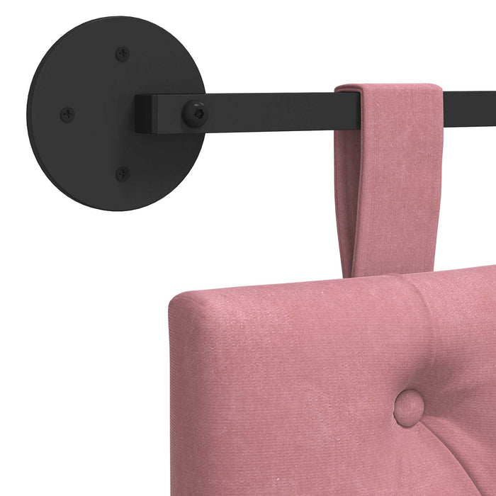 Cap de pat suspendat Pe perete Roz 170 x 55 x 7 cm Catifea WALTI