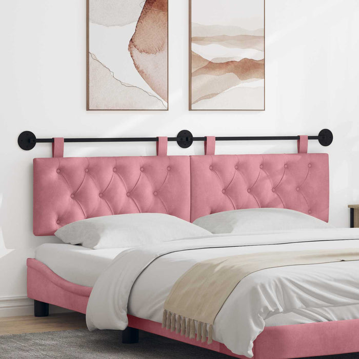 Cap de pat suspendat Pe perete Roz 170 x 55 x 7 cm Catifea WALTI