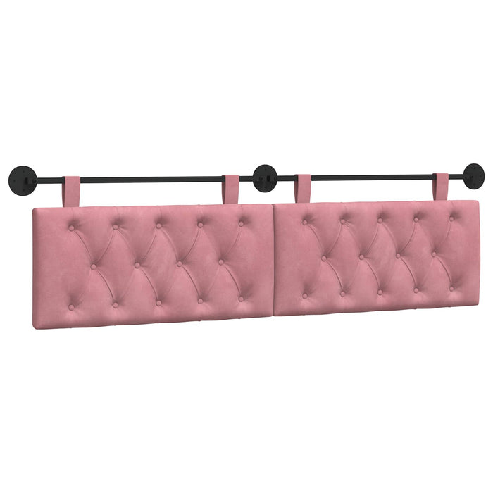 Cap de pat suspendat Pe perete Roz 170 x 55 x 7 cm Catifea WALTI