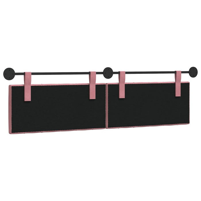 Cap de pat suspendat Pe perete Roz 170 x 55 x 7 cm Catifea WALTI