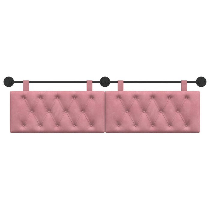 Cap de pat suspendat Pe perete Roz 170 x 55 x 7 cm Catifea WALTI