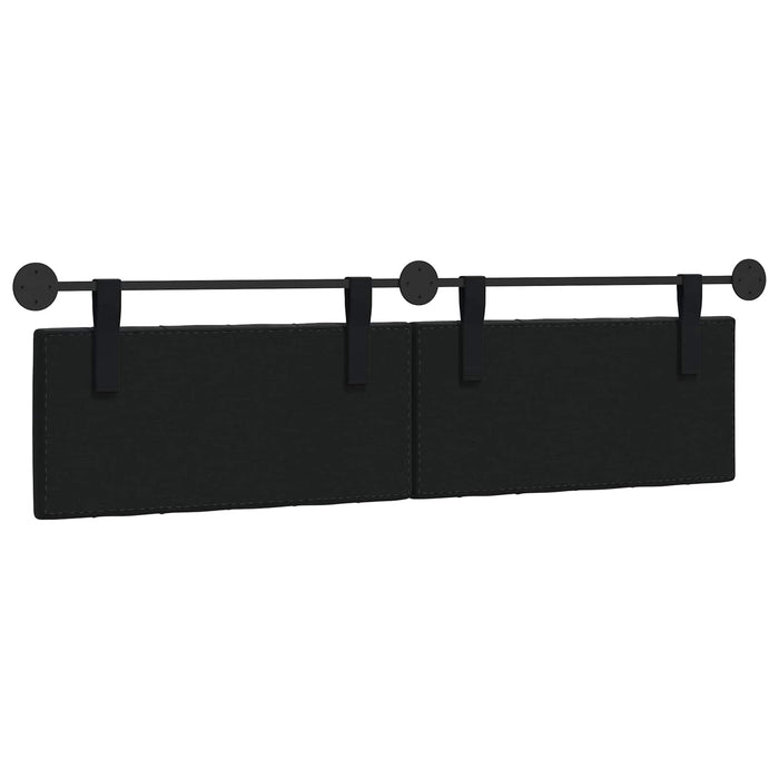 Cap de pat suspendat Pe perete Negru 170 x 55 x 7 cm Catifea WALTI