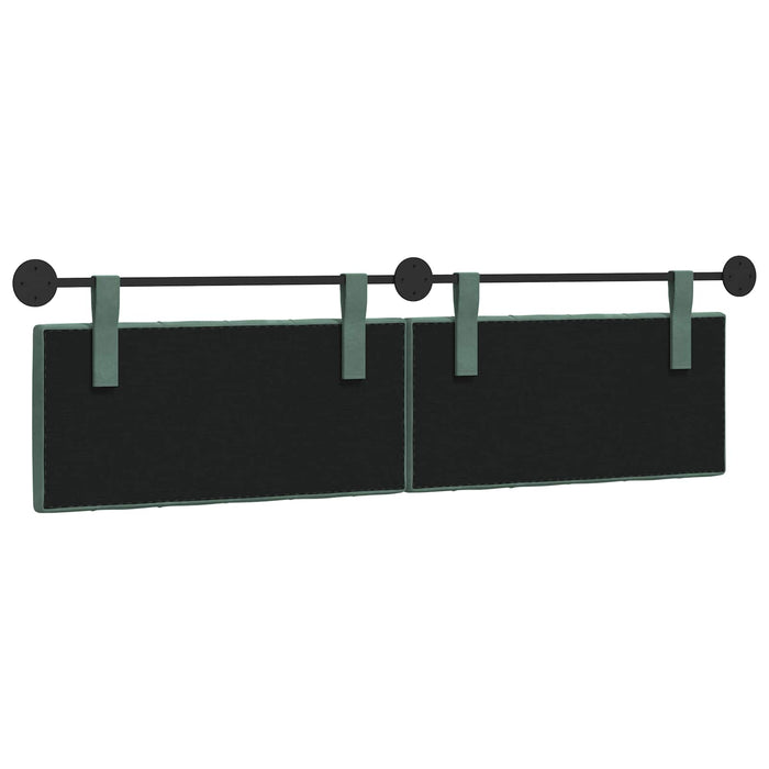 Cap de pat suspendat Verde Mării 170 x 55 x 7 cm Catifea WALTI