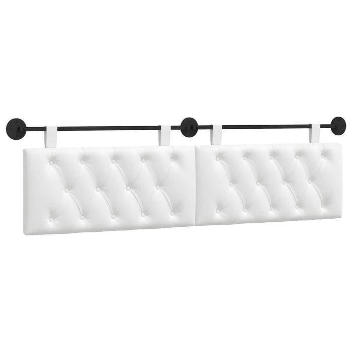 Cap de pat suspendat Pe perete Alb 190 x 55 x 7 cm țesătură - WALTI WALTI