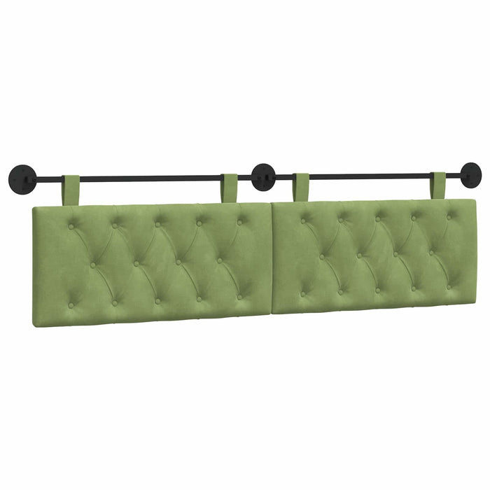 Cap de pat suspendat Verde deschis 190 x 55 x 7 cm Catifea - WALTI WALTI