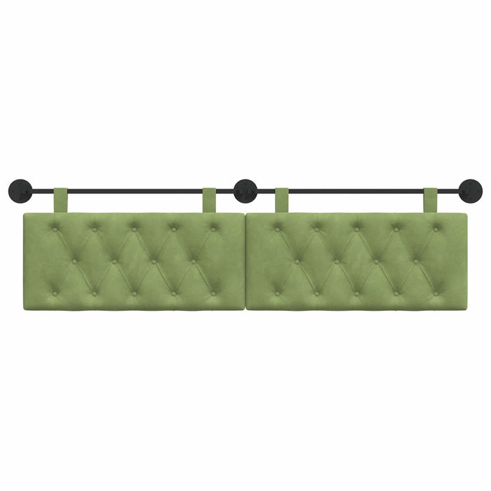 Cap de pat suspendat Verde deschis 190 x 55 x 7 cm Catifea - WALTI WALTI