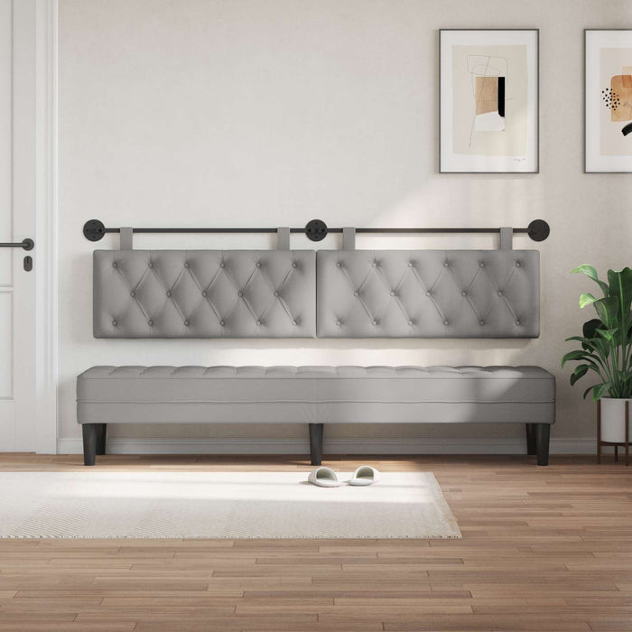 Cap de pat suspendat Gri nori 210 x 55 x 7 cm țesătură - WALTI WALTI