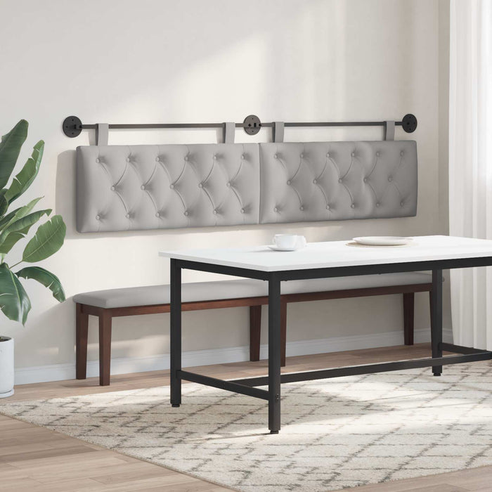 Cap de pat suspendat Gri nori 210 x 55 x 7 cm țesătură - WALTI WALTI