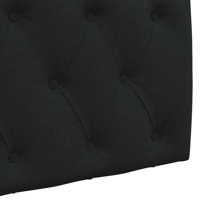 Cap de pat suspendat Pe perete Negru 210 x 55 x 7 cm țesătură - WALTI WALTI