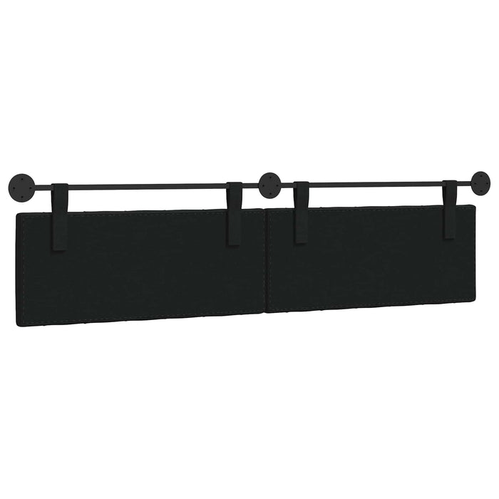 Cap de pat suspendat Pe perete Negru 210 x 55 x 7 cm țesătură - WALTI WALTI