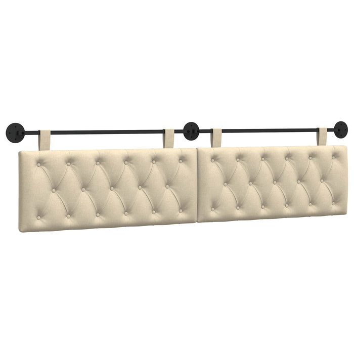 Cap de pat suspendat Pe perete Crem 210 x 55 x 7 cm țesătură - WALTI WALTI