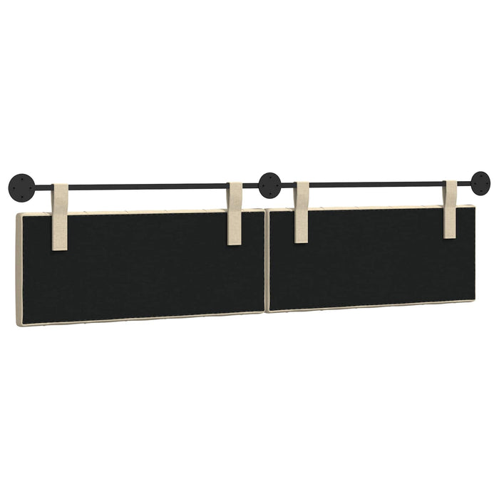 Cap de pat suspendat Pe perete Crem 210 x 55 x 7 cm țesătură - WALTI WALTI