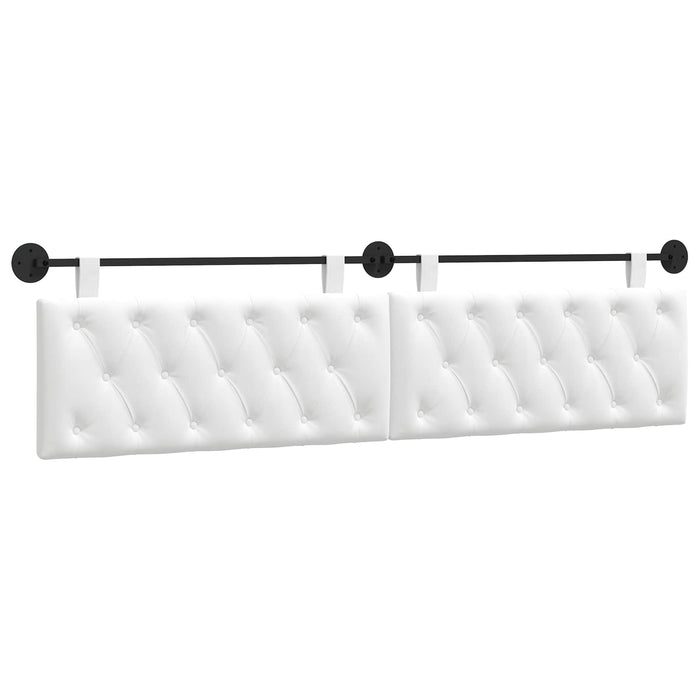 Cap de pat suspendat Pe perete Alb 210 x 55 x 7 cm țesătură - WALTI WALTI