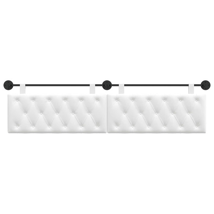 Cap de pat suspendat Pe perete Alb 210 x 55 x 7 cm țesătură - WALTI WALTI