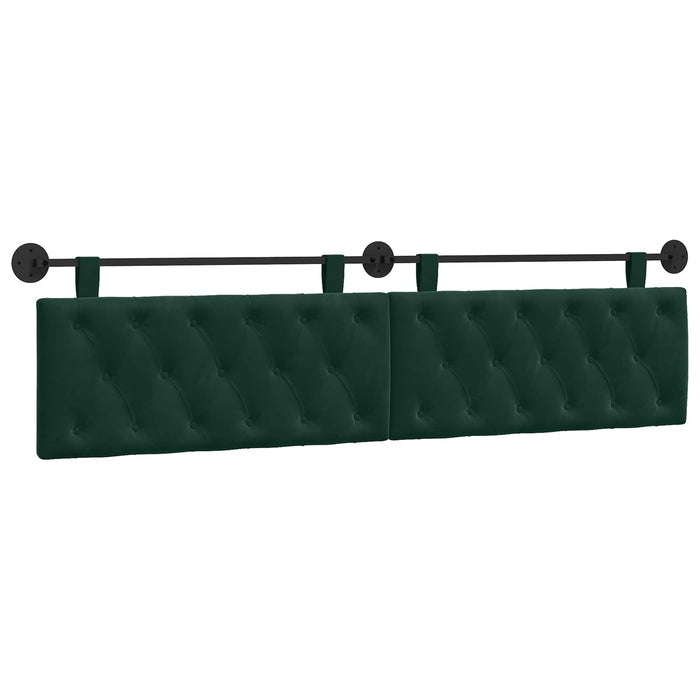 Cap de pat suspendat Verde închis 210 x 55 x 7 cm Catifea - WALTI WALTI