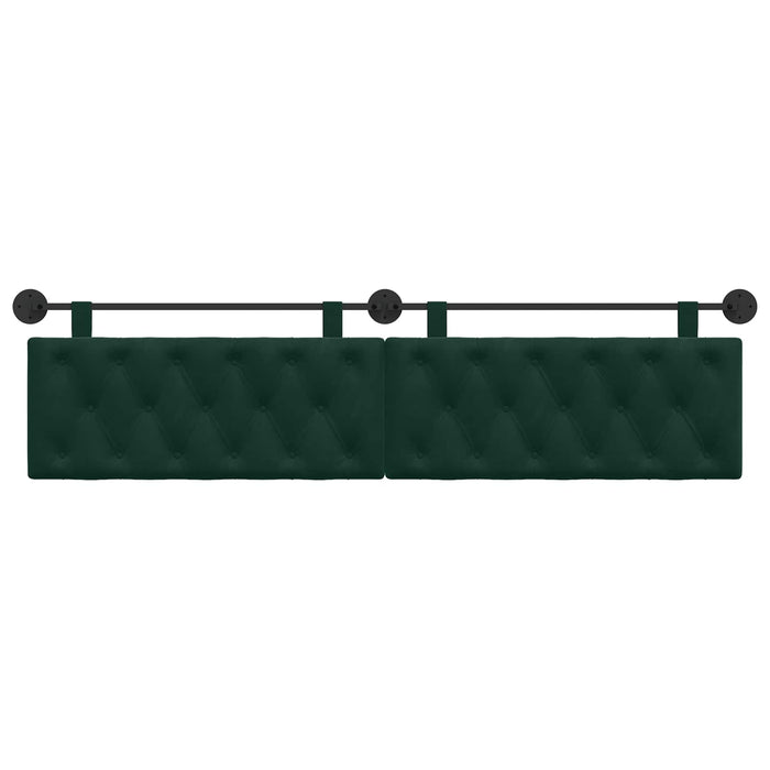 Cap de pat suspendat Verde închis 210 x 55 x 7 cm Catifea - WALTI WALTI
