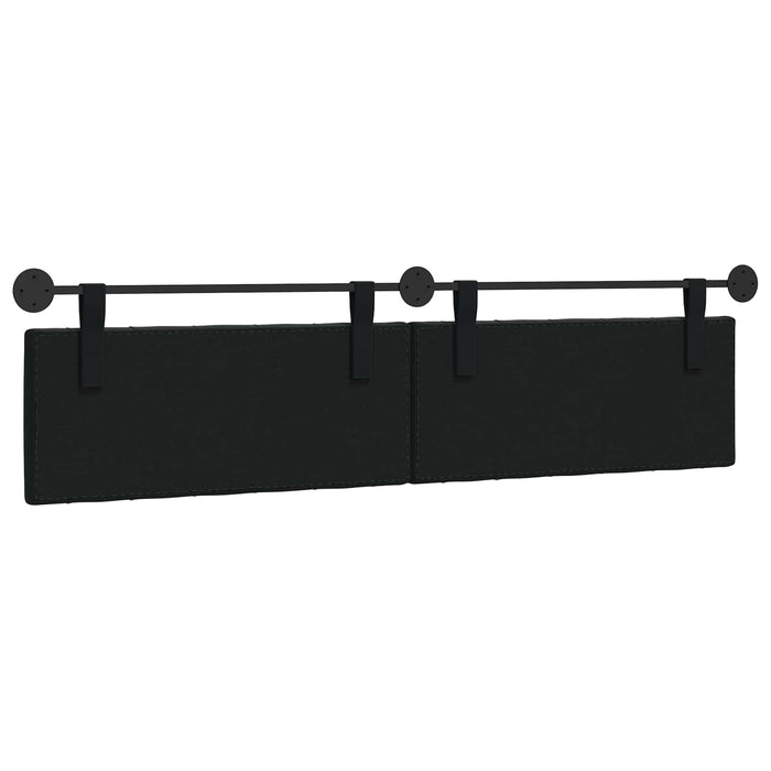 Cap de pat suspendat Pe perete Negru 210 x 55 x 7 cm Catifea - WALTI WALTI