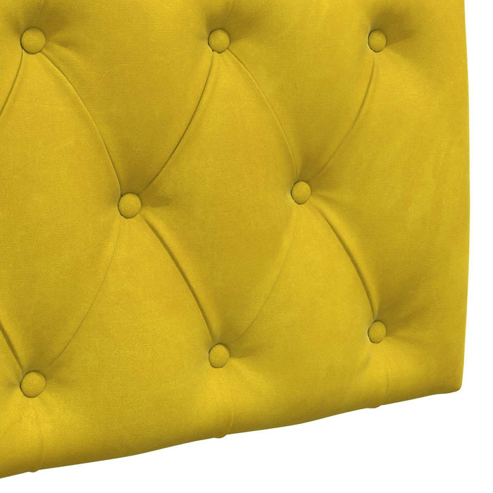 Cap de pat suspendat Pe perete Galben 210 x 55 x 7 cm Catifea - WALTI WALTI