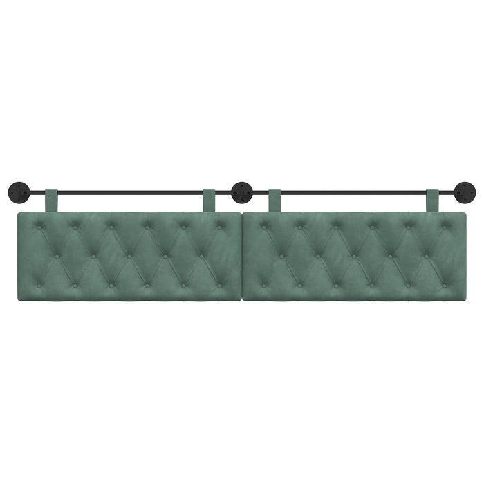 Cap de pat suspendat Verde Mării 210 x 55 x 7 cm Catifea - WALTI WALTI