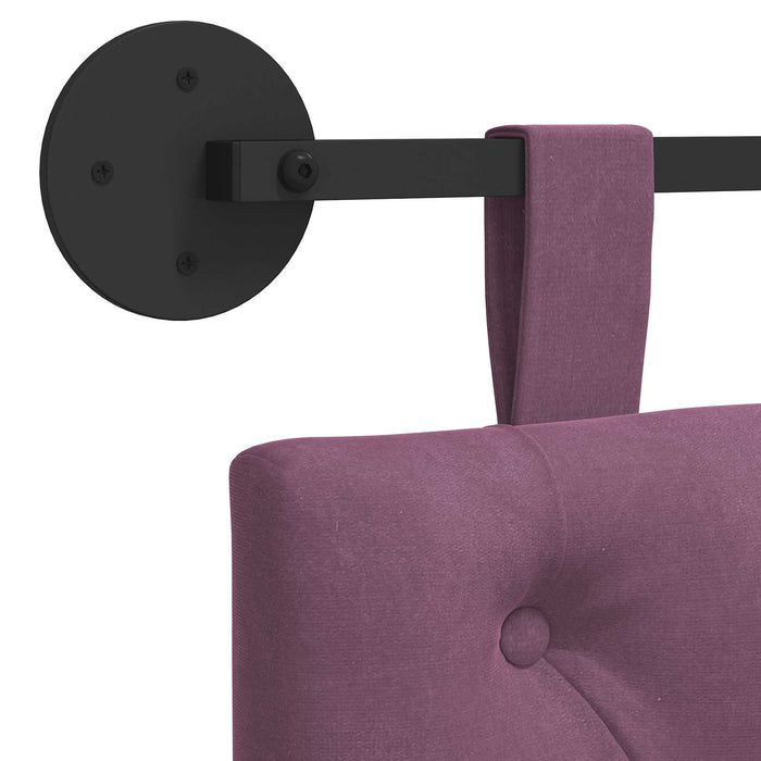 Cap de pat suspendat Pe perete Violet 210 x 55 x 7 cm Catifea WALTI