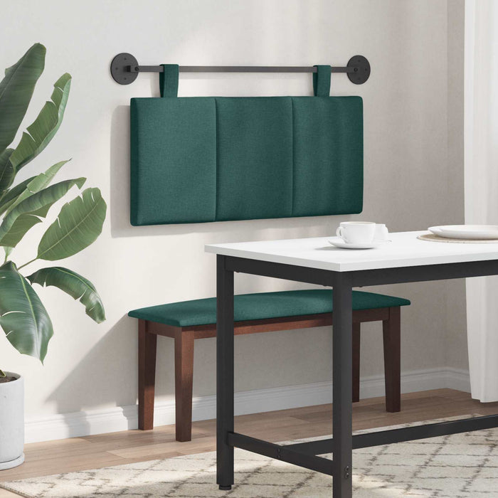 Cap de pat suspendat Dungi Verde închis 90 x 55 x 5 cm țesătură - WALTI WALTI