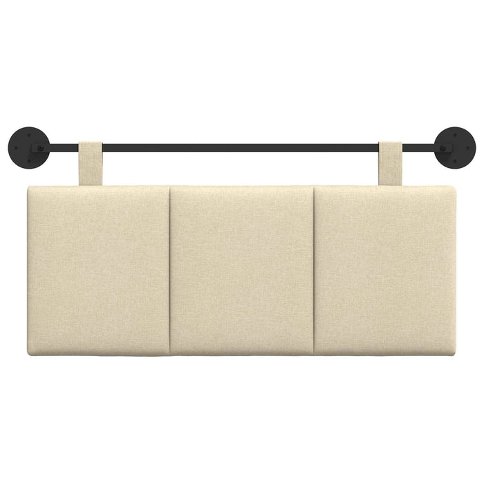 Cap de pat suspendat Pe perete Crem 110 x 55 x 5 cm țesătură - WALTI WALTI