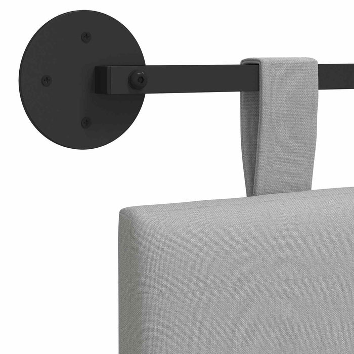 Cap de pat suspendat Dungi Gri nori 150 x 55 x 5 cm țesătură - WALTI WALTI