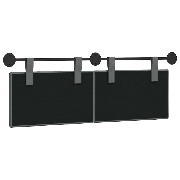 Cap de pat suspendat Dungi Gri închis 150 x 55 x 5 cm țesătură - WALTI WALTI