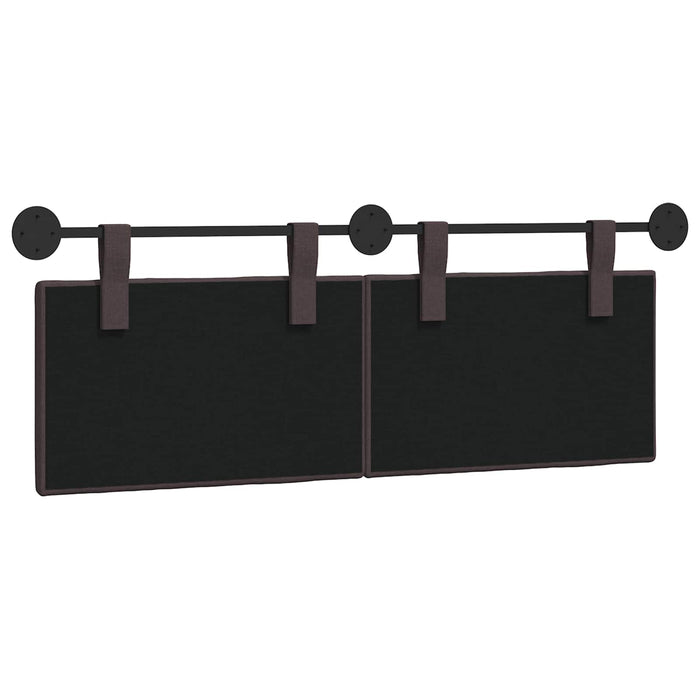Cap de pat suspendat Dungi Maro închis 150 x 55 x 5 cm țesătură - WALTI WALTI