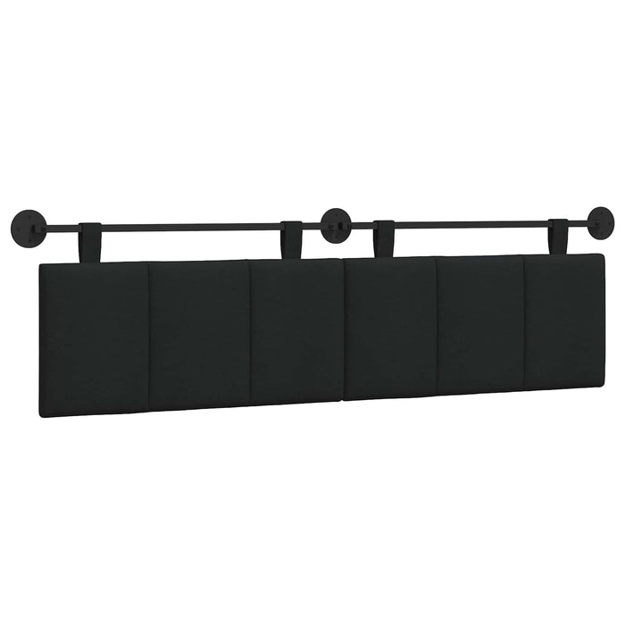 Cap de pat suspendat Pe perete Negru 170 x 55 x 5 cm țesătură - WALTI WALTI